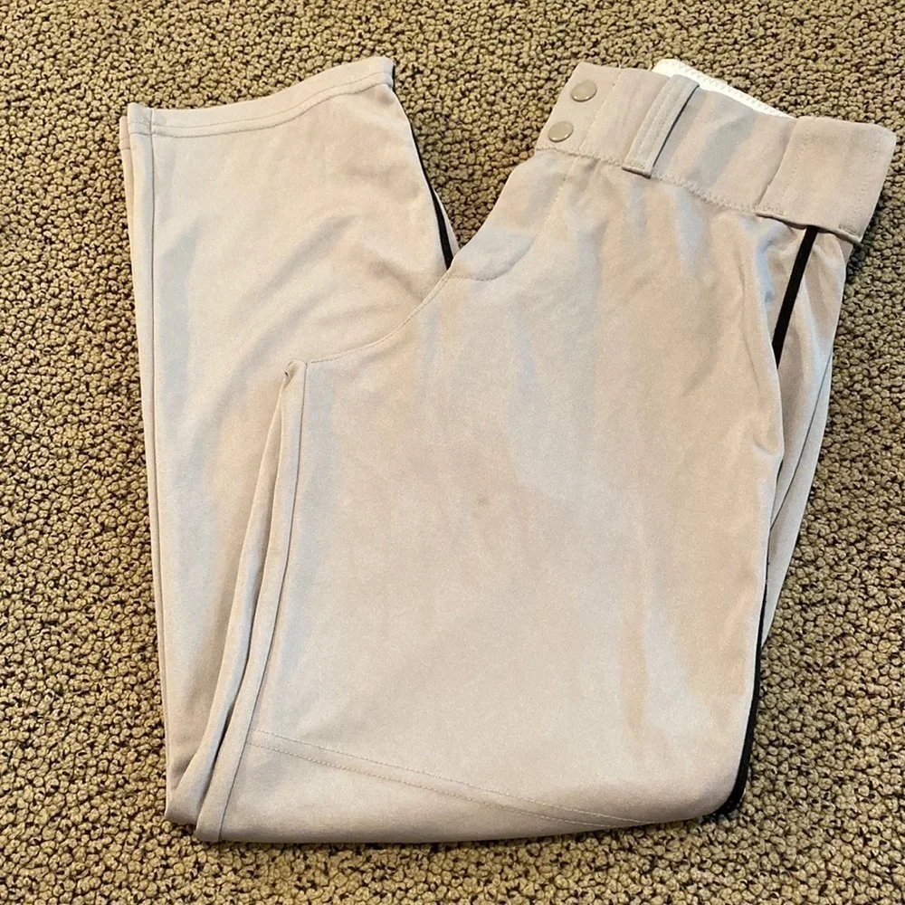 Alleson Gray Baseball Pants Size Youth Large in EUC